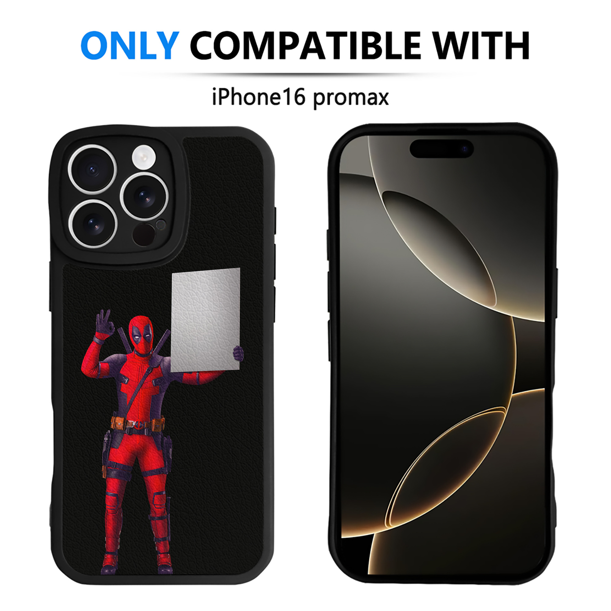 （画像用） Deadpool デッドプール 【iPhone 16シリーズ対応】シリコンスマホケース（レザー調） 材質：シリコン